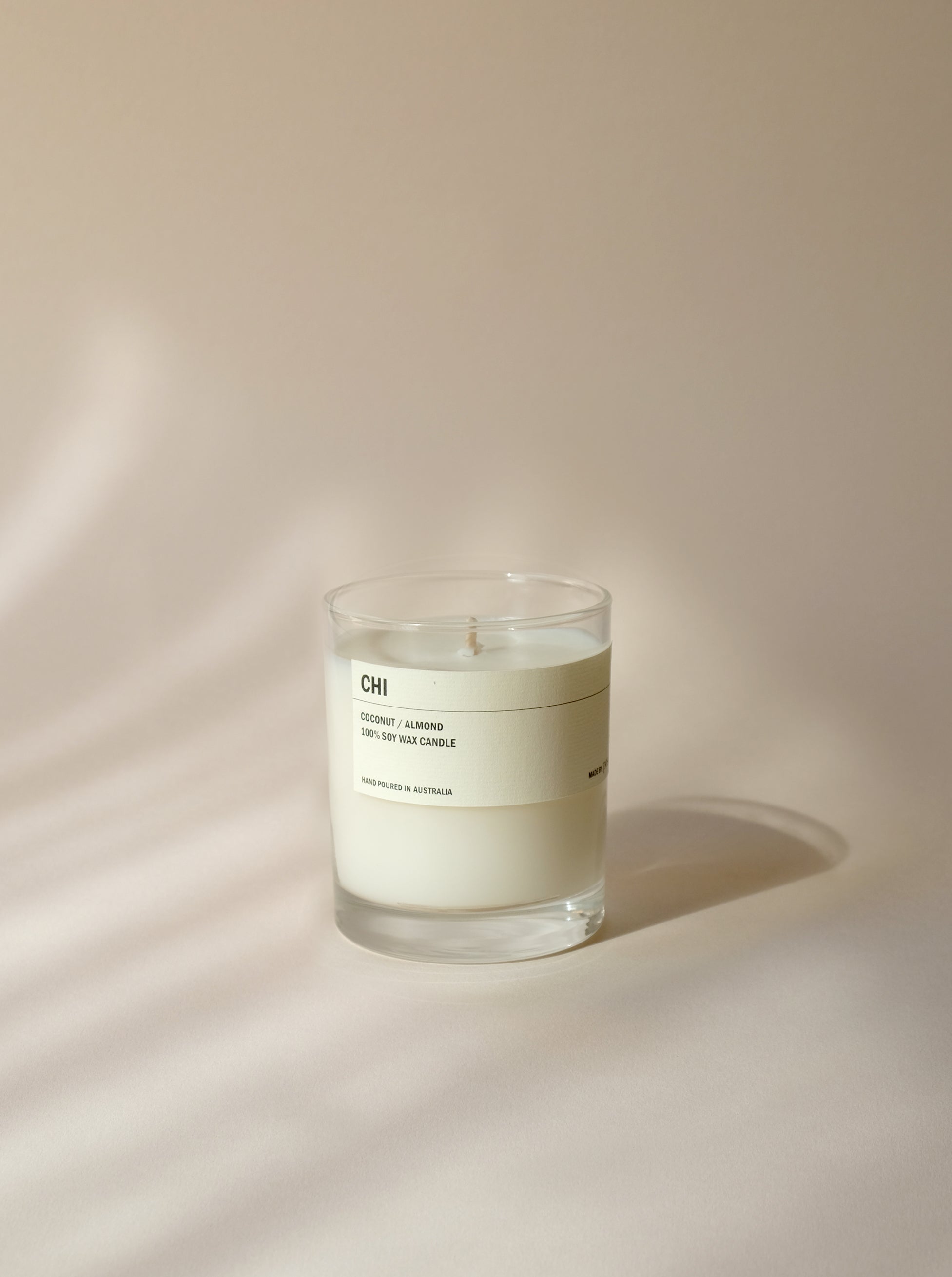 CHI: Coconut / Almond Clear Candle 300g