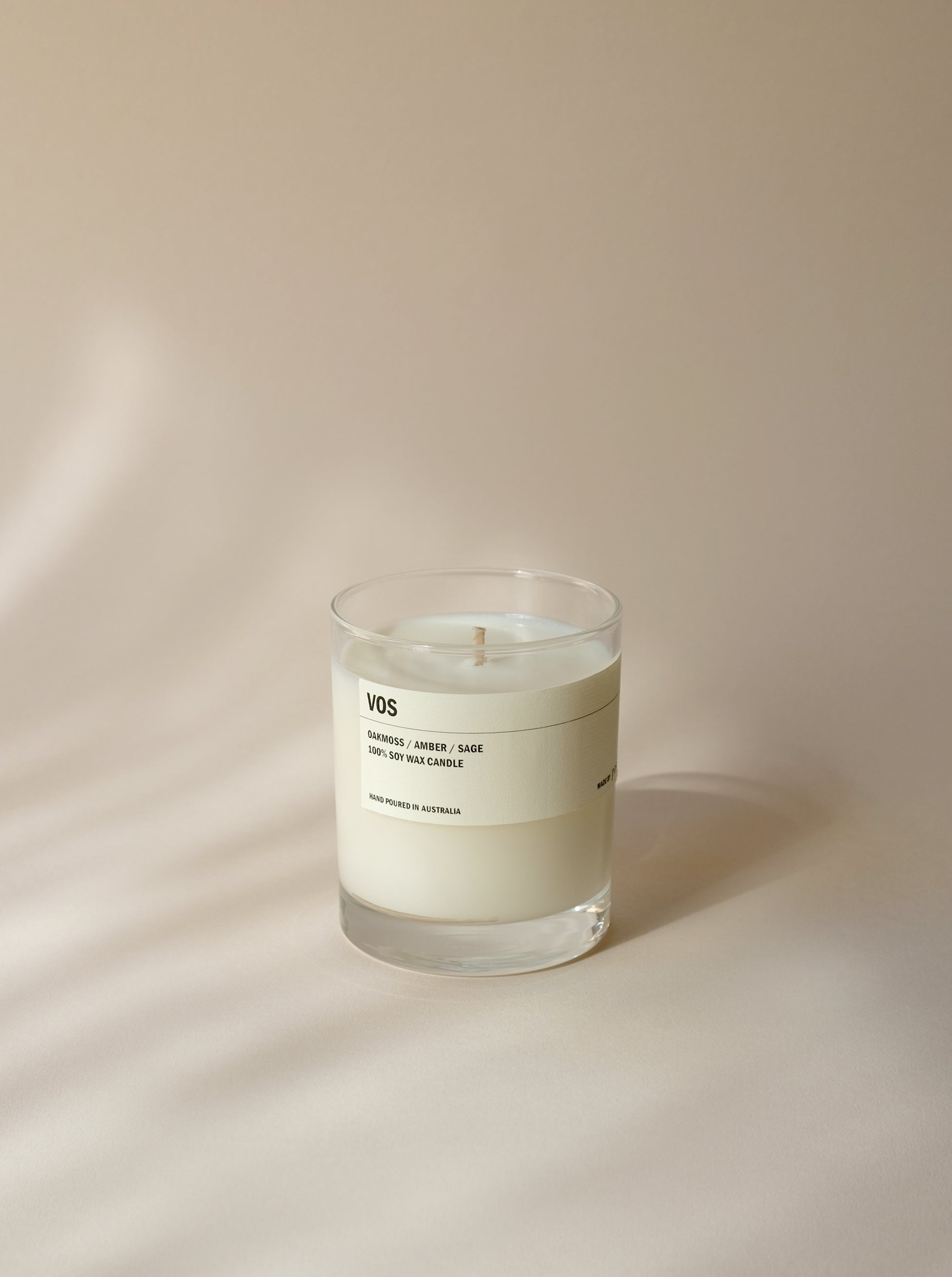 VOS: Oakmoss / Amber / Sage Clear Candle 300g