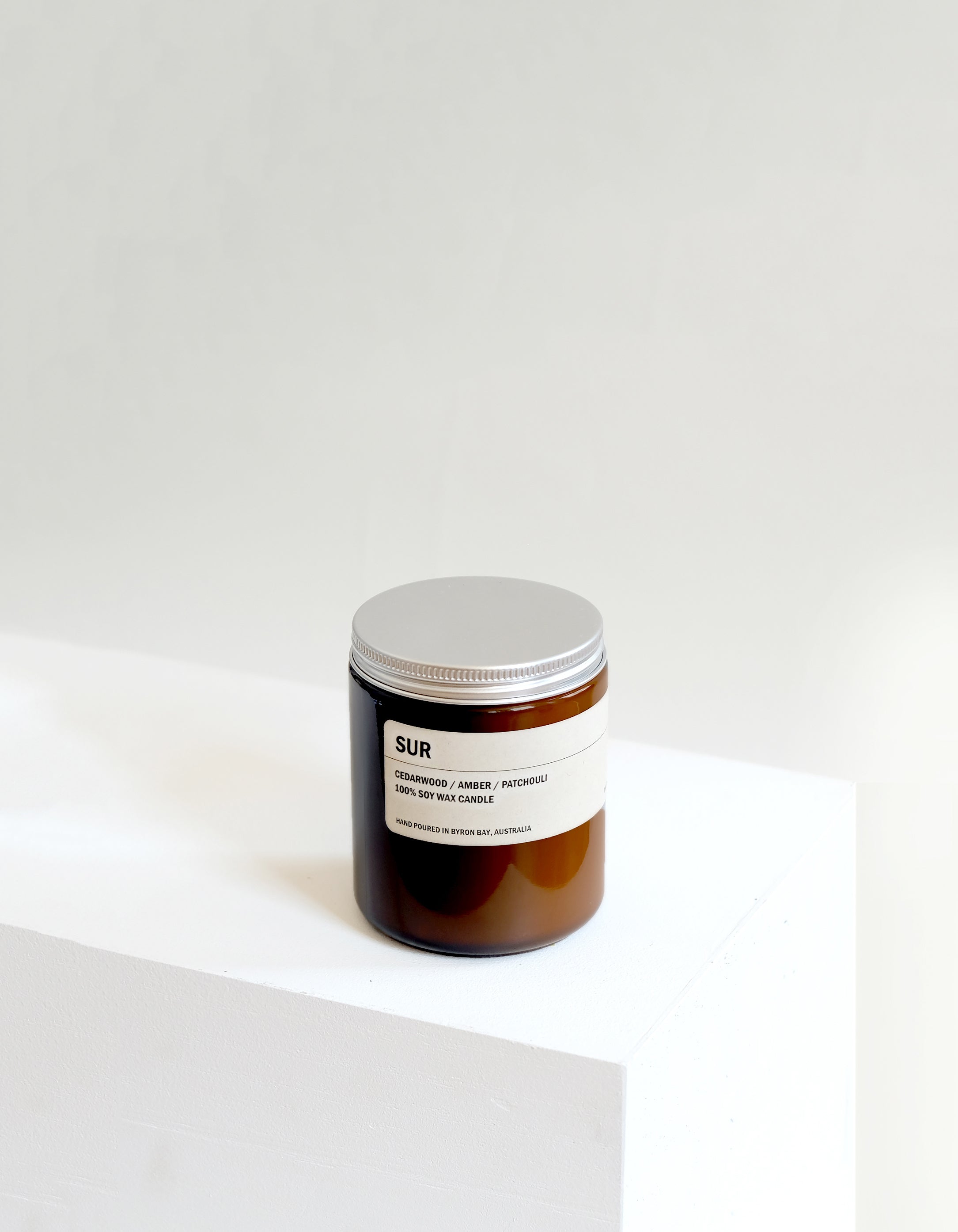 SUR: Cedarwood / Amber / Patchouli Small Amber Candle 250g